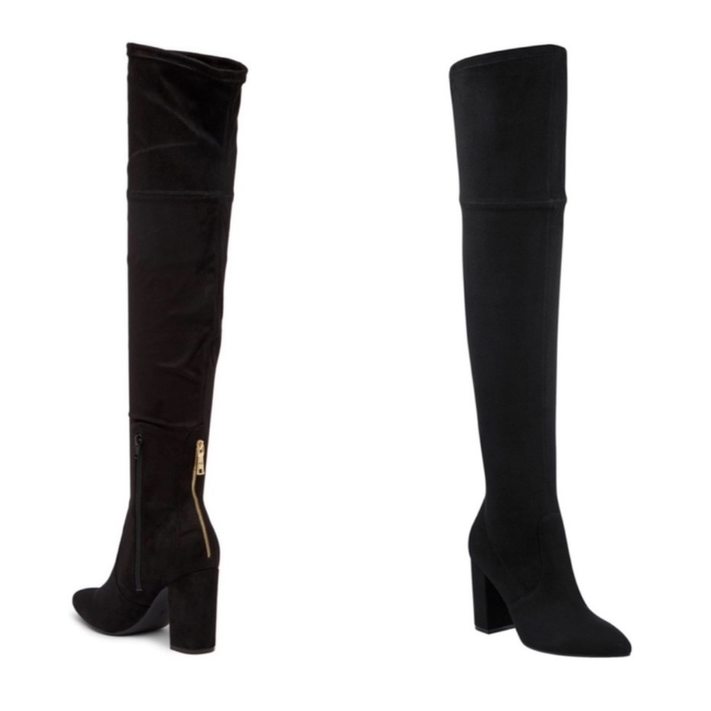 NIB Azella over-the-knee Black Vegan Suede boots